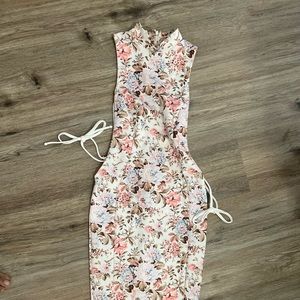 ASOS floral fitted dress